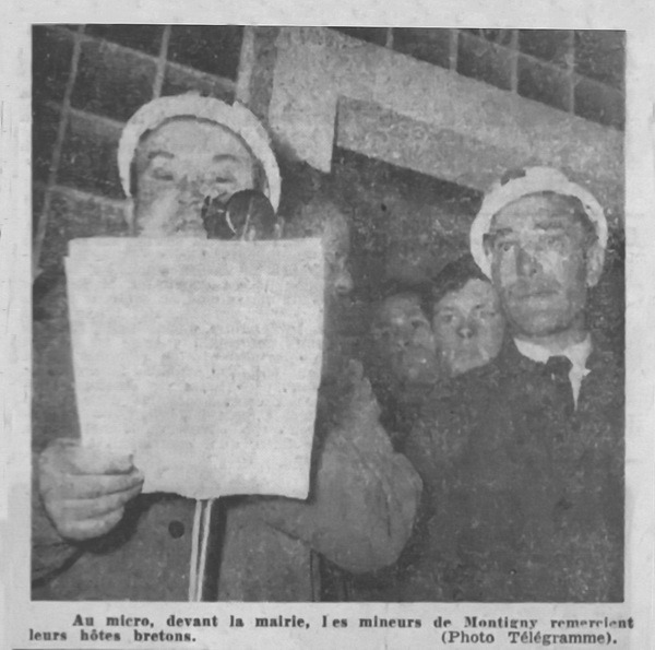 Les mineurs de Montigny remercient leurs hôtes bretons