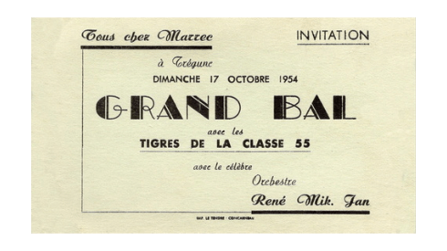Carte de bal chez Yvon Marrec