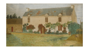 Manoir de Kervren (Trégunc) peint par Edouard Martin en 1932