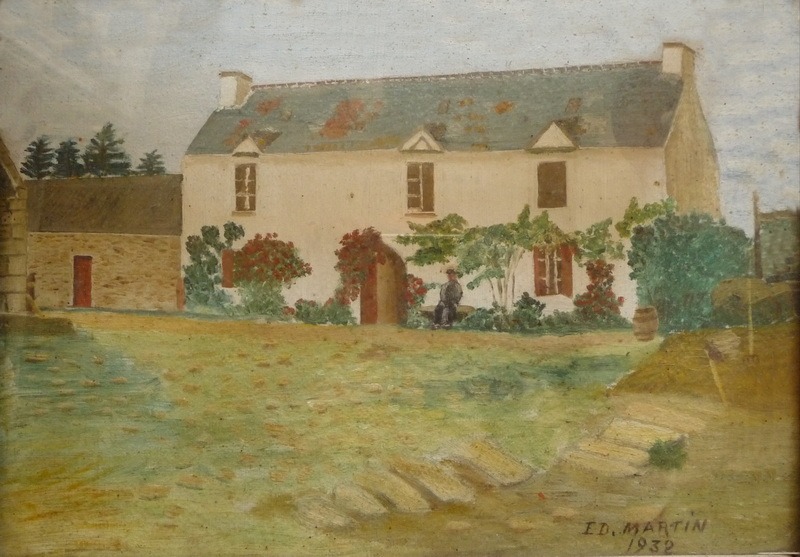 Manoir de Kervren peint par Edouard Martin en 1932