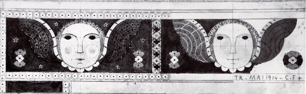 Charles Filiger - La frise des Anges, frise décorative réalisée en 1914