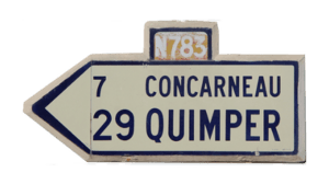 Panneau sur la route nationale 783