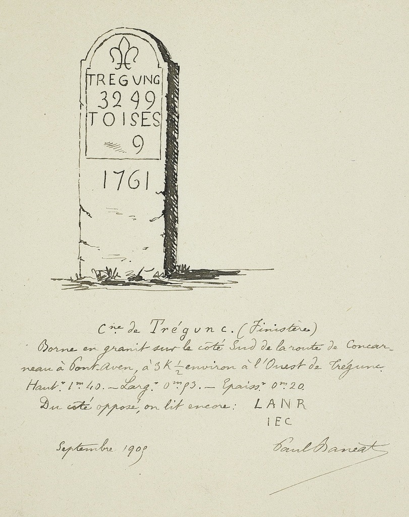 Borne de corvée de Lanriec (coll. Musée de Bretagne, Collection Arts graphiques)