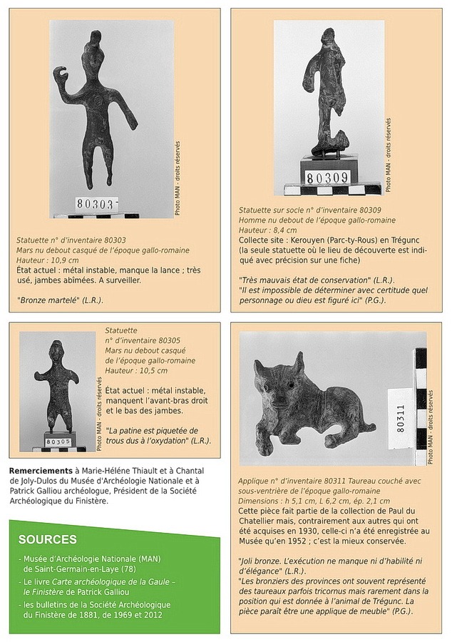 statuettes en bronze datant de l’époque gallo-romaine ou d’une époque plus ancienne ont été découvertes à Trégunc